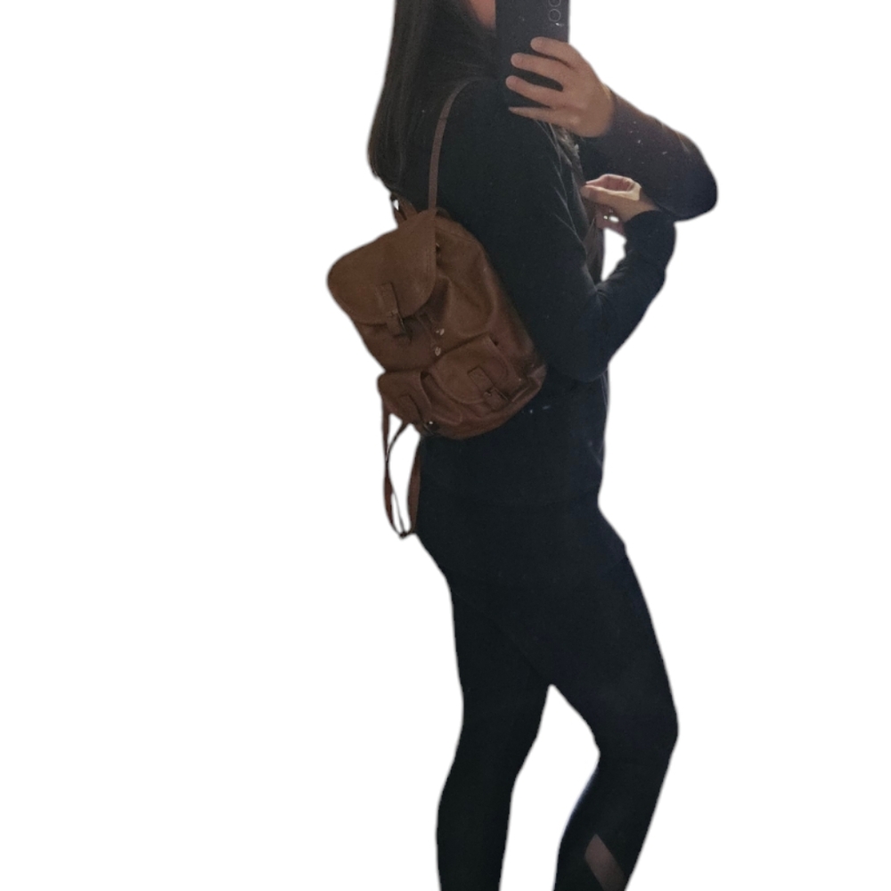 Ardene brown backpack purse with adjustable straps‎